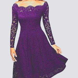 Lace longsleeve dress